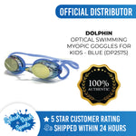 DOLPHIN OPTICAL Swimming Myopic Goggles For Kids - Blue (DP2575)