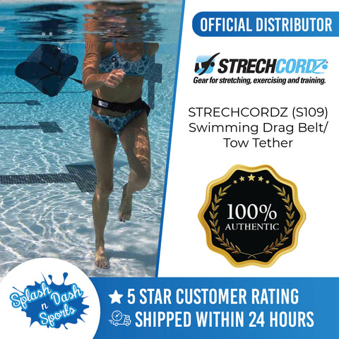 STRECHCORDZ (S109) Swimming Resistance Drag Belt/Tow Tether