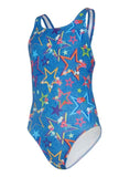 MARU (GK9040) SWIMMING SWIMSUIT - Ditsy Stars Pacer Auto-Back Blue