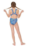 MARU (GK9040) SWIMMING SWIMSUIT - Ditsy Stars Pacer Auto-Back Blue