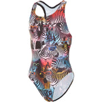 MARU (GK8543) SWIMMING SWIMSUIT Junior - Girls Zany Zebra Rave Back