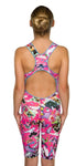 MARU (GK7532) SWIMMING LEGSUIT - Junior Scribble Pacer Pink